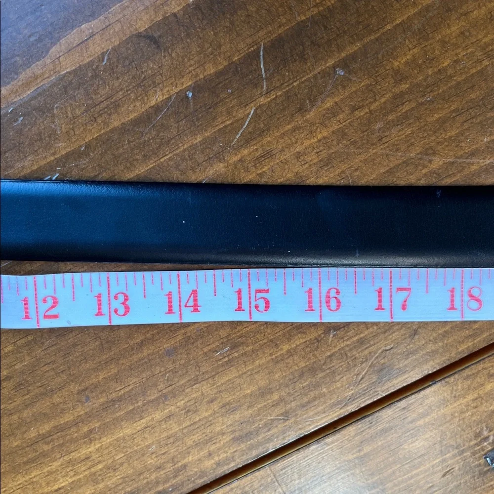 Eurometal Black Italian Leather Belt Sz 36/90